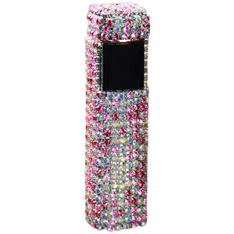 Portable Induction Lighter with Touch Screen, Rechargeable, Fashionable Rhinestone, Smoking Accessories, Ladies Gifts