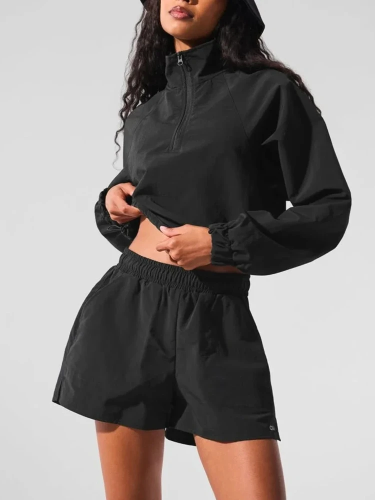 

Outdoor Exercise Fitness Shorts AL Women's Two Pieces Set 2025 New Loose Quick Drying Summer Women's Suit Casual Women's Suits