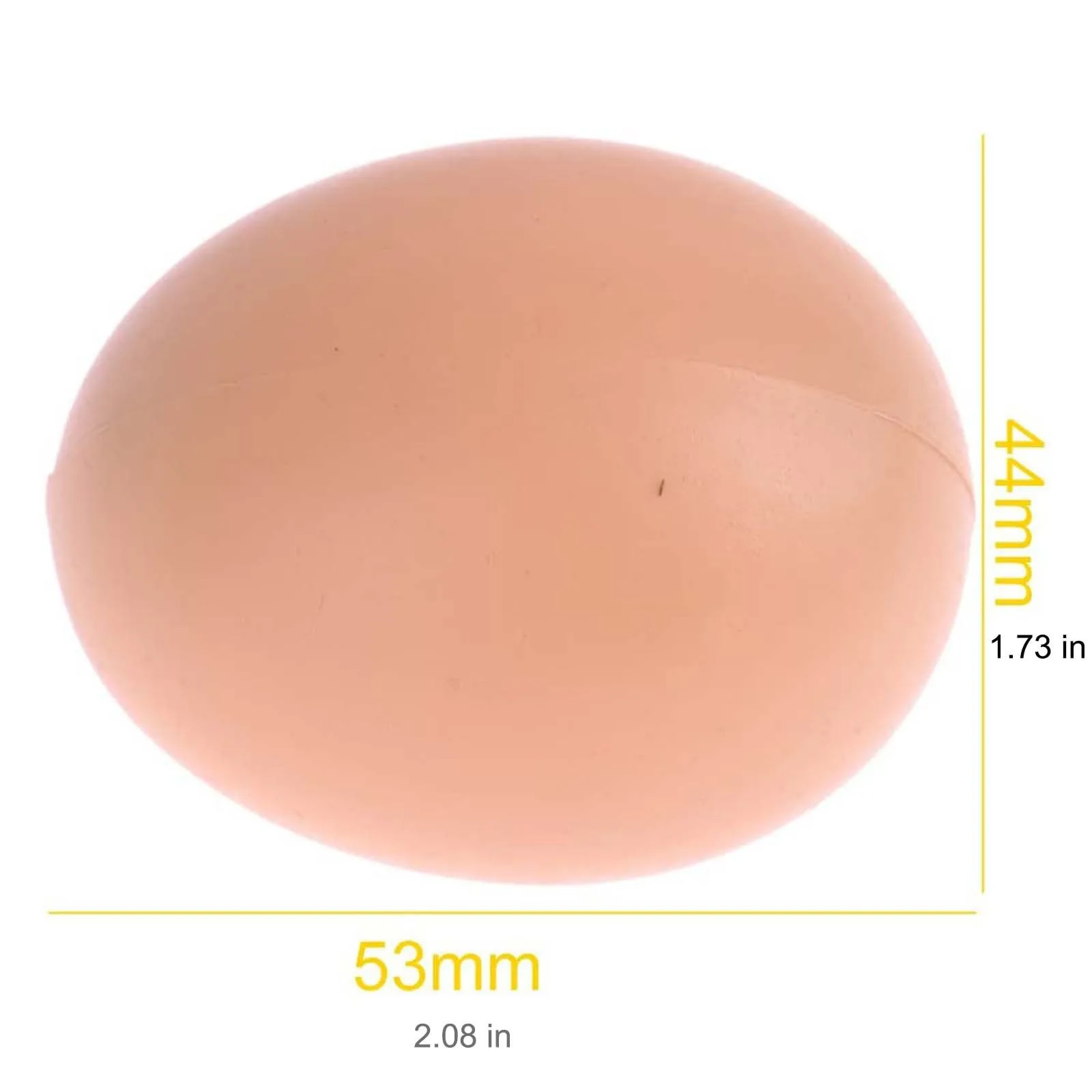 6pcs Plastic Eggs Chicken House Small Fake Eggs Farm Animal Supplies Cages Accessories Guide Chicken Nest Egg Painting