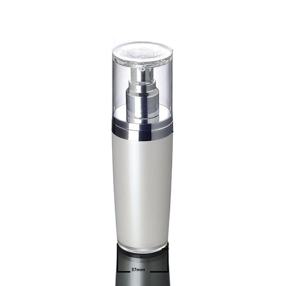 60ML Pearl white/purple acrylic bottle flower lid serum/lotion/emulsion/foundation/essence whitening toner cosmetic packing