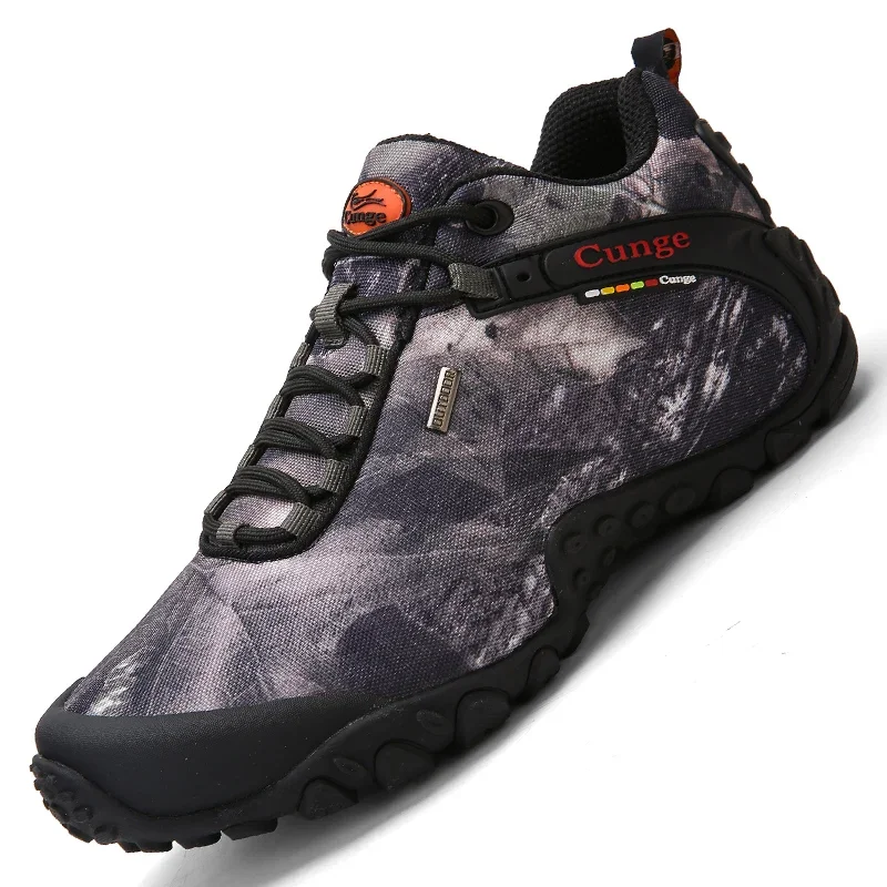 2025 Estate Inverno Uomo Sneakers da esterno Maschio Mountain Trekking Camouflage Tela Impermeabile Uomo Scarpe casual Scarpe militari in gomma