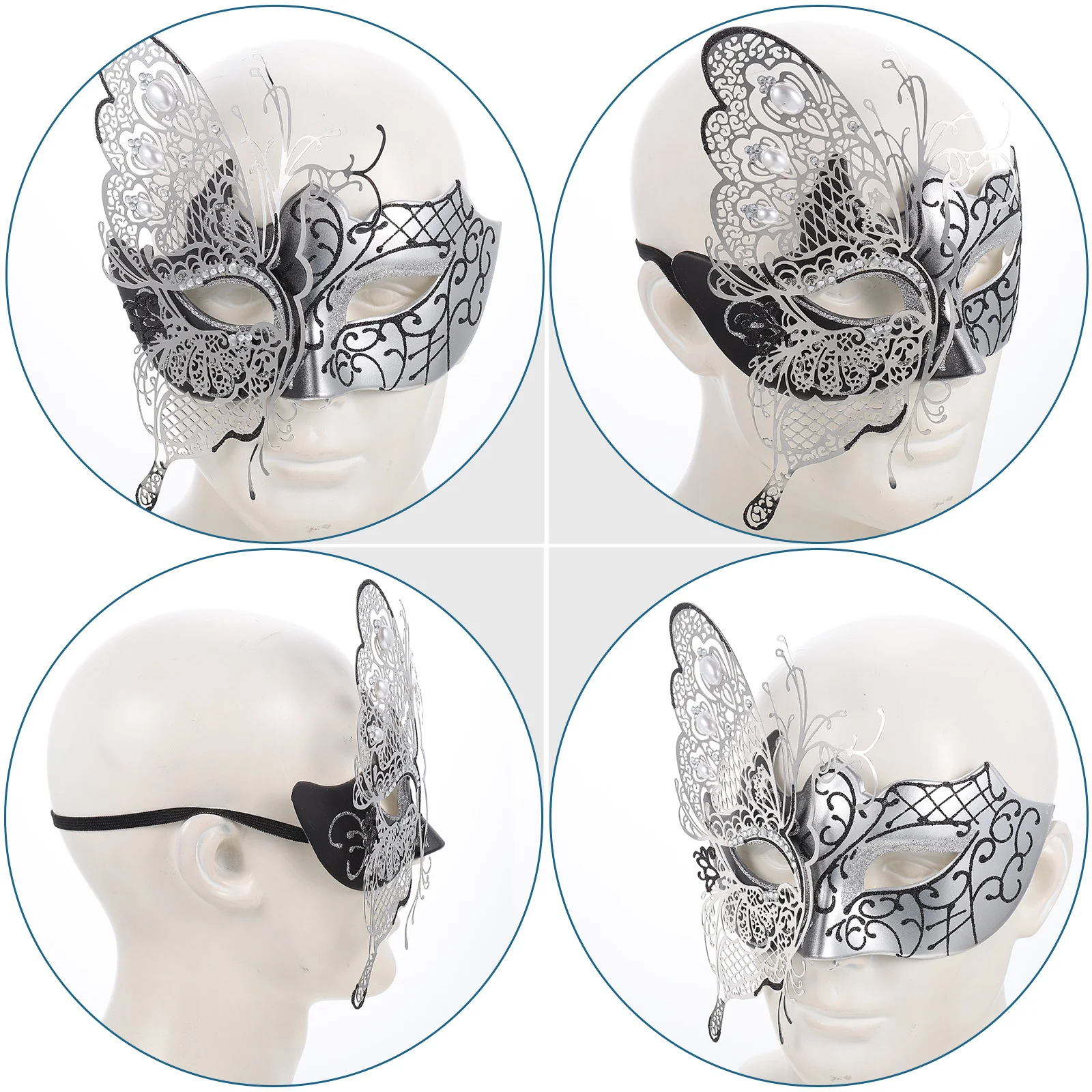 

Butterfly Half Face Masquerade Mask Metal Plastic Party Costume Accessory Halloween Cosplay Women Party Mask Masquerade Masks