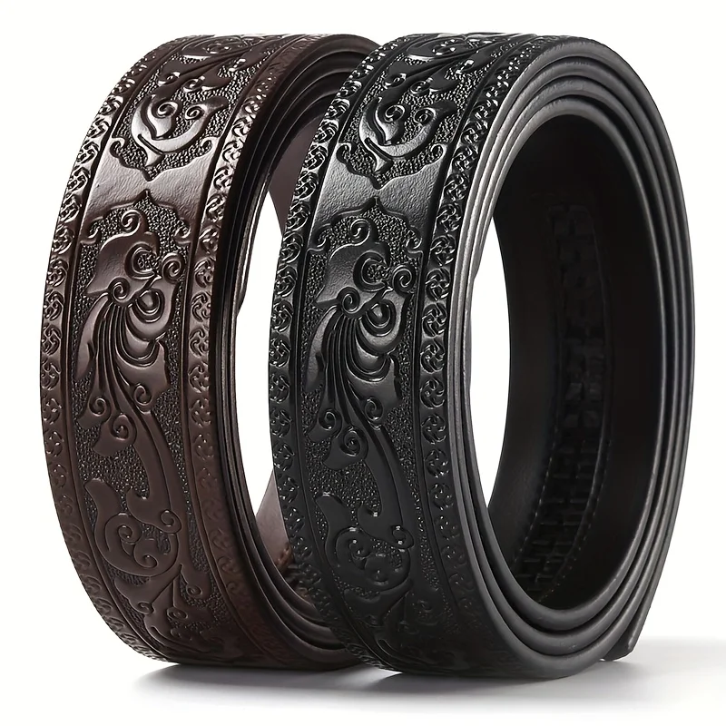 Real Split Leather Without Buckles Belt 1/2pcs Western Belt for Men and Women, Cowboy Accessories Durable and Stylish Waistband