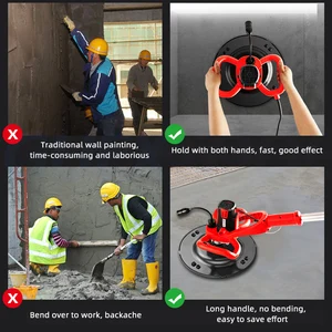 Electric Trow Play Policy Policer Policer Oberflächenpolieren, Zementkaste, Wandverstärkermaschine, Wandpolizeiwerkzeug, 3800W 12 Hauptverkaufsmaschine - №9