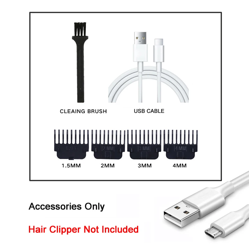 Vintage Haarschneidemaschine Akku-Trimmer tragbare USB-Schnelllade-Haarschneidemaschine Elektrorasierer Friseur Barber