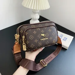 Bolso de hombro para mujer a la moda, nuevo bolso cruzado informal de cuero suave, diseño de lujo, bolso cuadrado para mujer, cartera, bolso para teléfono móvil