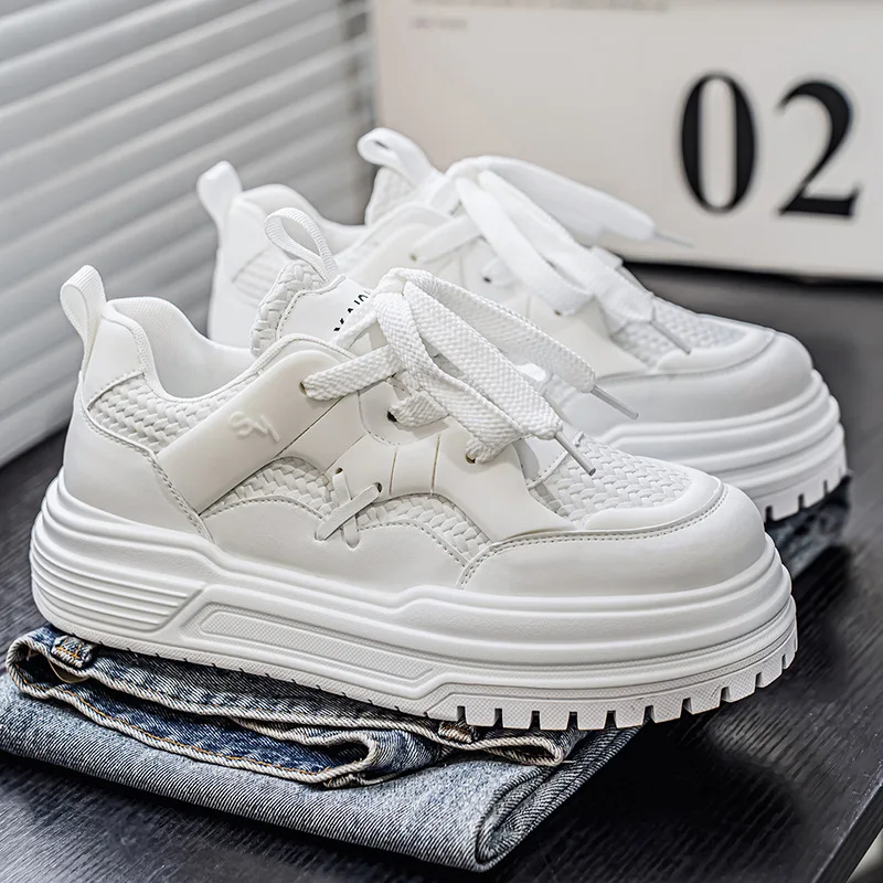 

Chunky Sneakers Men Spring Autumn Fashion Elasticity Soft sole Running Shoes Comfortable Non-slip Casual Shoes кроссовки мужские