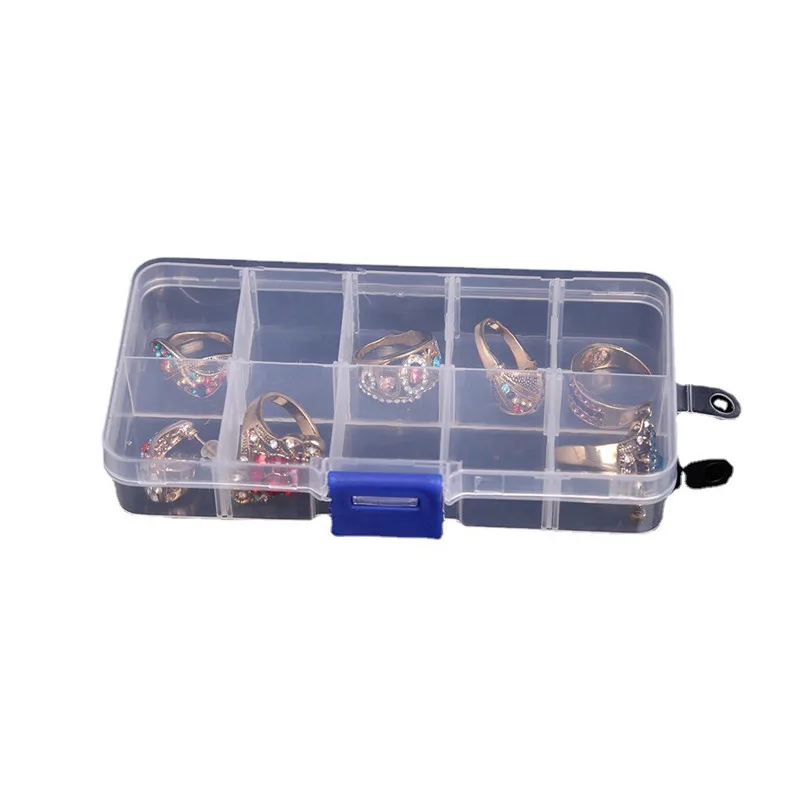 10 Slots Adjustable Plastic Storage Box Storage Box Case for Jewelry Diamond Embroidery Craft Bead Pill Holder Storage Tool