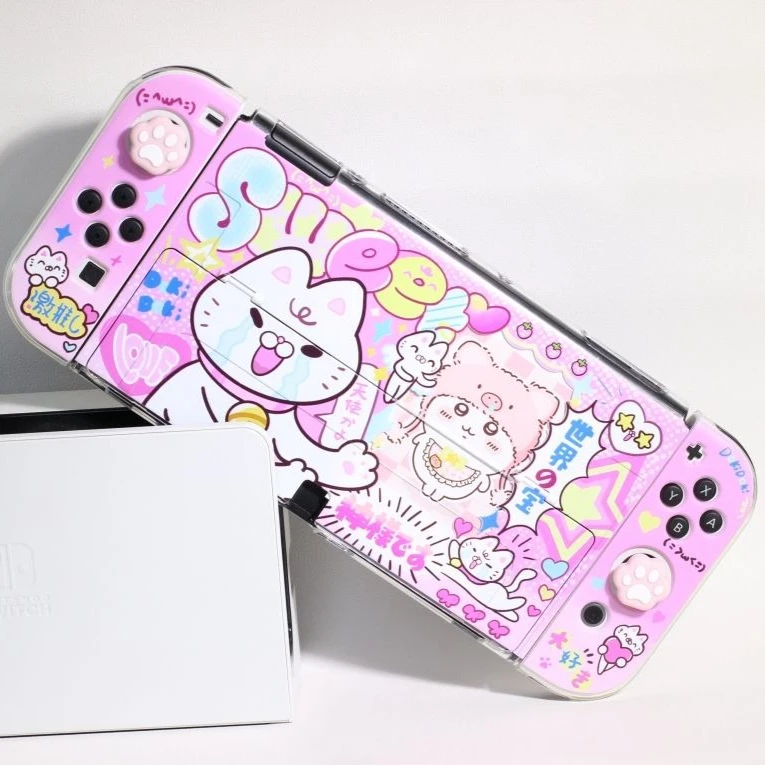 Original Cartoon Split Case for Nintendo Switch OLED Dockable Non-Slip Joy-Con Grip Protective Cover NS Game Console Accessories