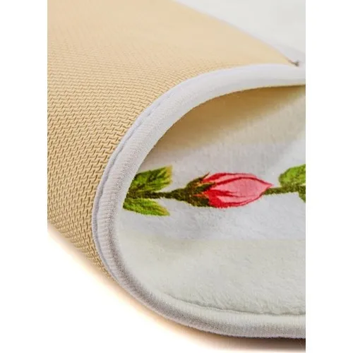 Inco Home Capri Toilet Seat Pad 2gang White Rose