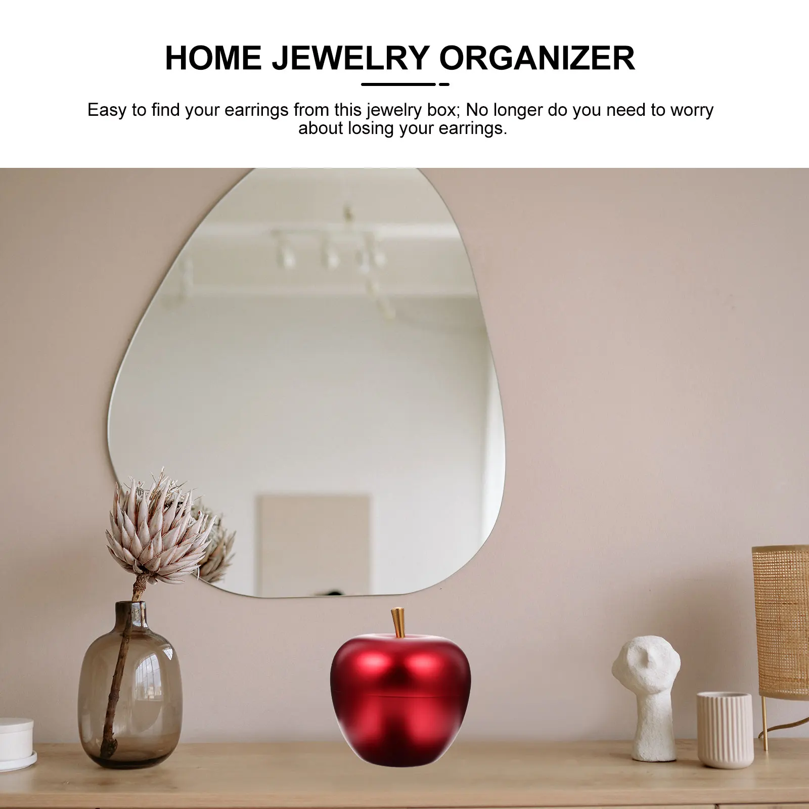 Aluminum Alloy Jewelry Storage Box Earring Necklace Bracelet Organizer Case Dustproof Light Compact Creative Shape Desktop