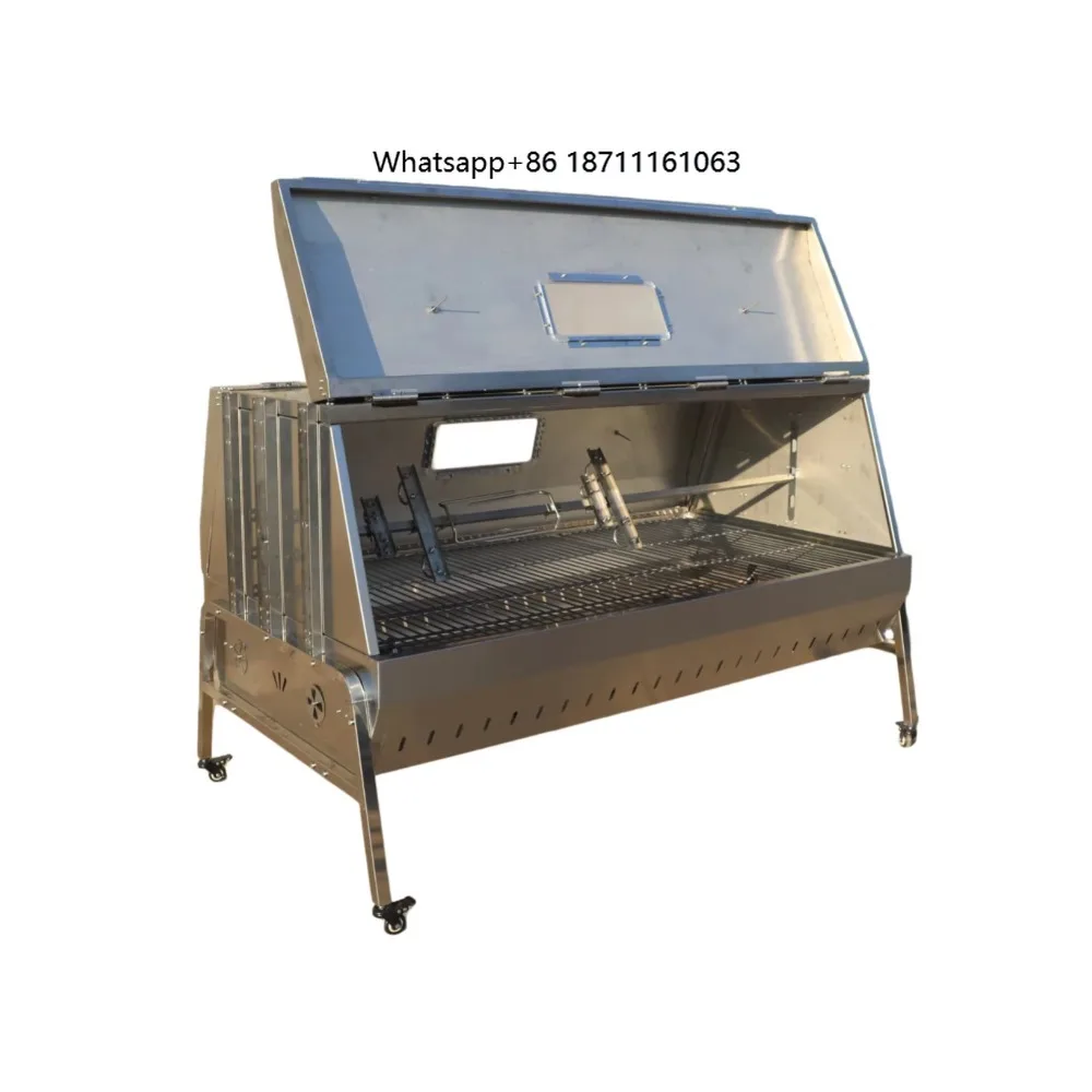 BBQ Rotisserie Charcoal Grill Spit Roaster Adjustable Stainless Steel Pig Lamb Backyard Commercial Use Customized OEM