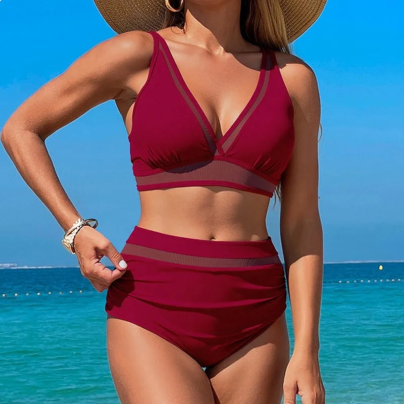 2026 New Two Piece Push Up Brazilian Bikini Set Sexy Swimwear for Women Summer Beach Pool Holiday Wear