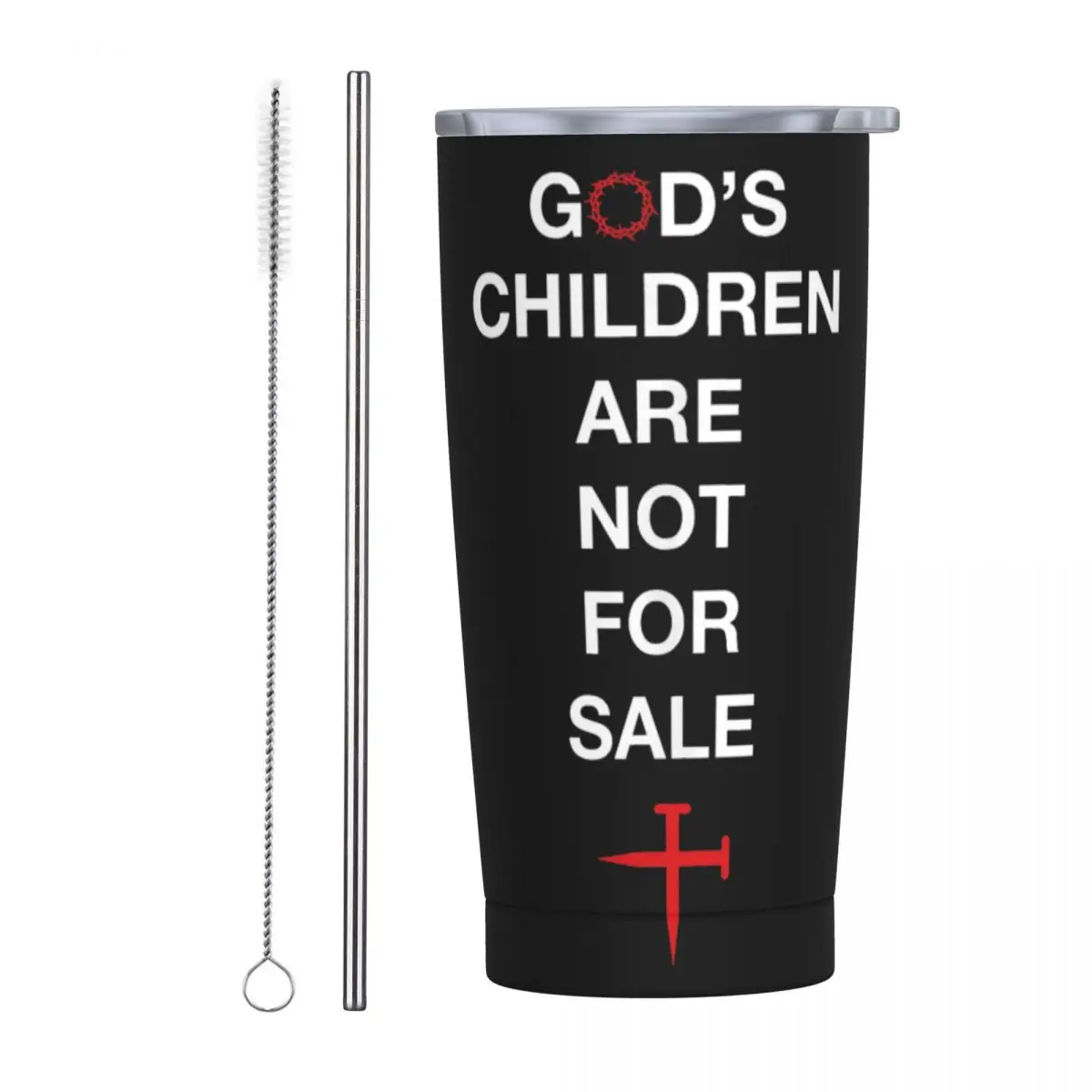 God's Children Are Not For Sale Tumbler Christian Healing Gifts Stainless Steel Mugs Cup Double Wall Vacuum Insulated  20oz