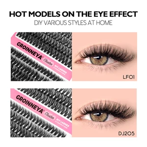 False Lash Extensions Clusters Set, Lash Bond Seal, Tool Applicator, Mix, Makeup Kit 12 Main Sales Makeup Kit - №10