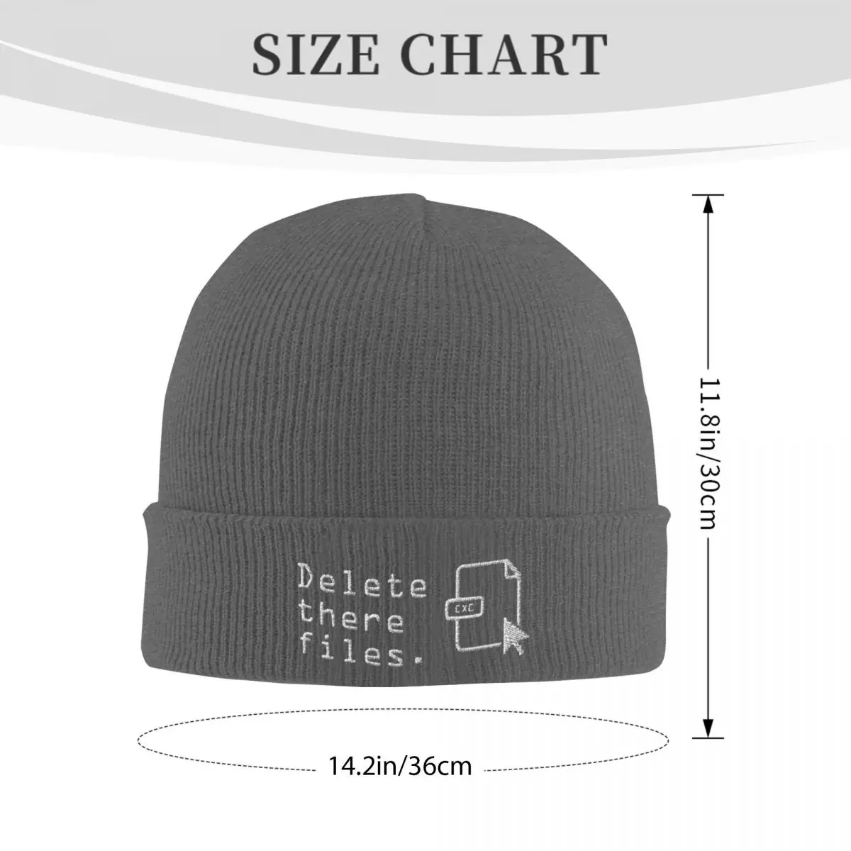 Delete There Files - Scammer Payback Warm Knitted Cap Fashion Bonnet Hat Autumn Winter Outdoor Beanies Hats for Unisex Adult