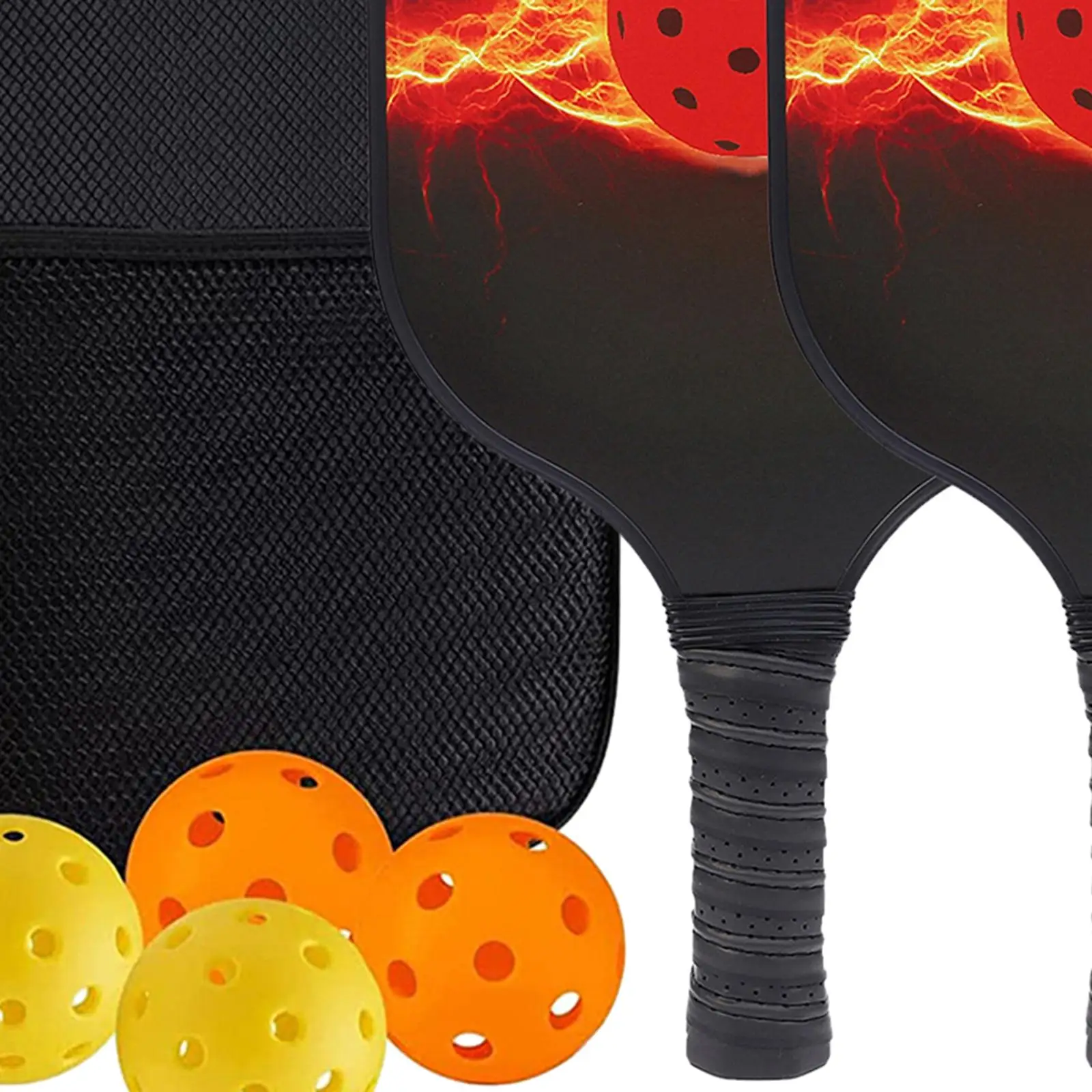 Raquetas de Pickleball, paletas de práctica de Pickleball, agarre cómodo, regalos, suministros deportivos profesionales con bolsa de tela Oxford, 4 bolas