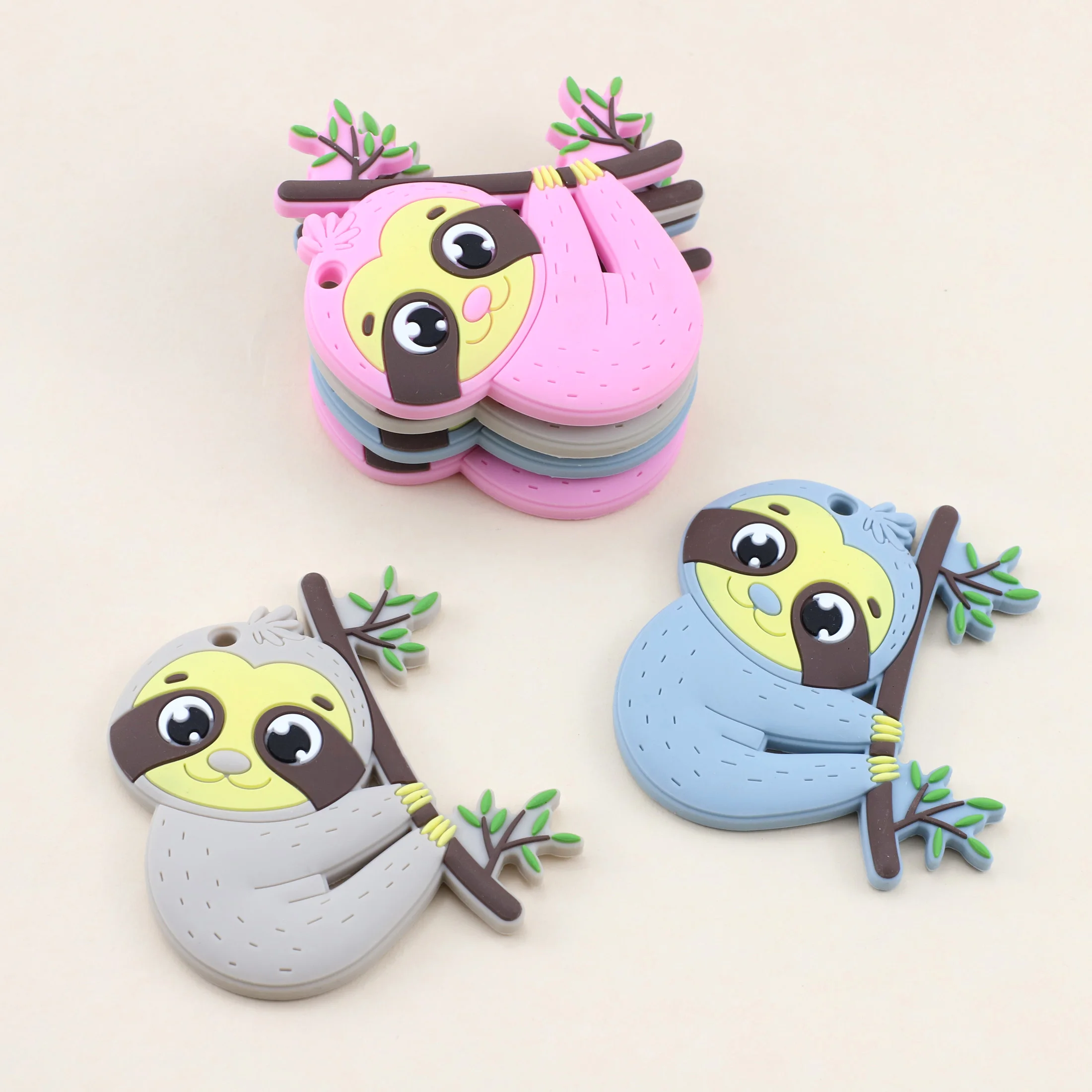 ของเล่นซิลิโคนทรงโคอาล่าการงอกของฟันสําหรับบดฟันเด็ก จับง่ายและของเล่นมือป้องกันอาหาร