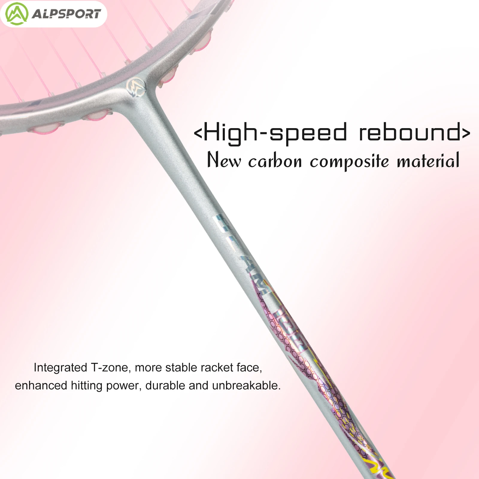 ALPSPORT New【BEAM100】5U 100% C - Badminton Racket Carbon 评论和价格