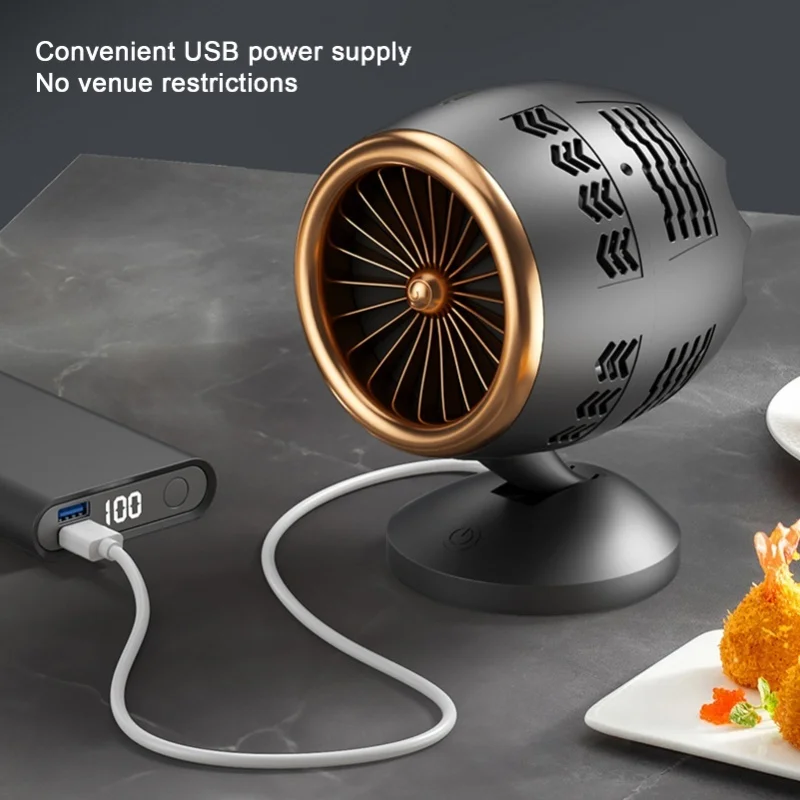 

Portable Range Hood 3 Speed Powerful Suction Detachable Filter USB Powered Desktop Kitchen Extractor Fan