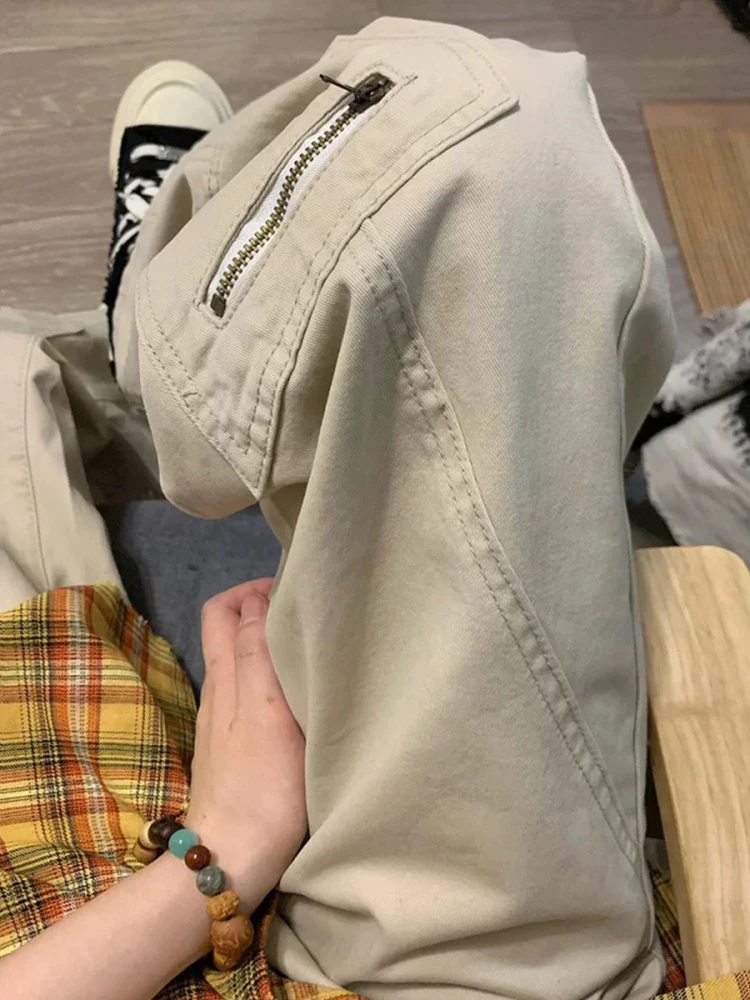 Plus Size American Sle Bell Bot Workwear Jeans Damen Frühling Sommer Lose Hohe Taille Schlanke Gerade Bein Bodenlange Hosen