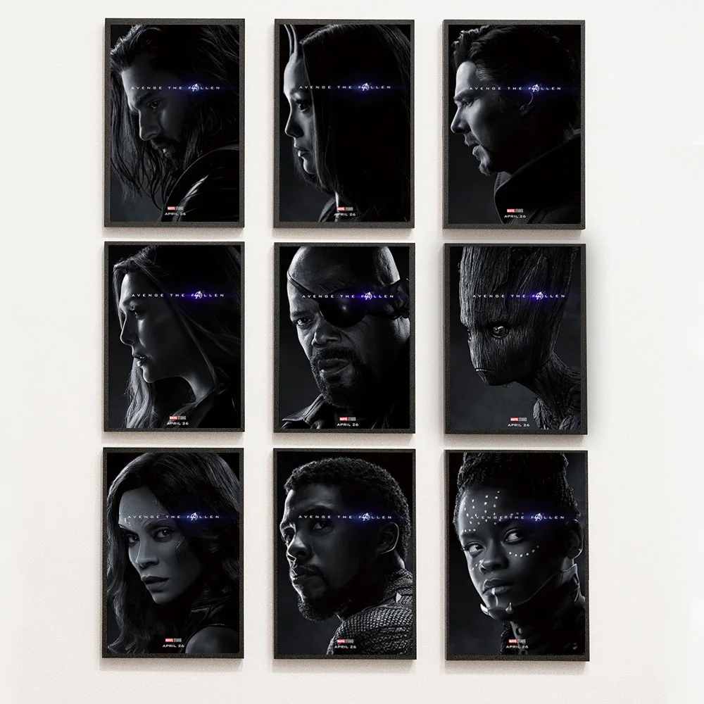 

MINISO Marvel Avengers Character Portraits Painter Living Room Bedroom Decorative Art Posters Office Wall Mural Canvas HD Prints