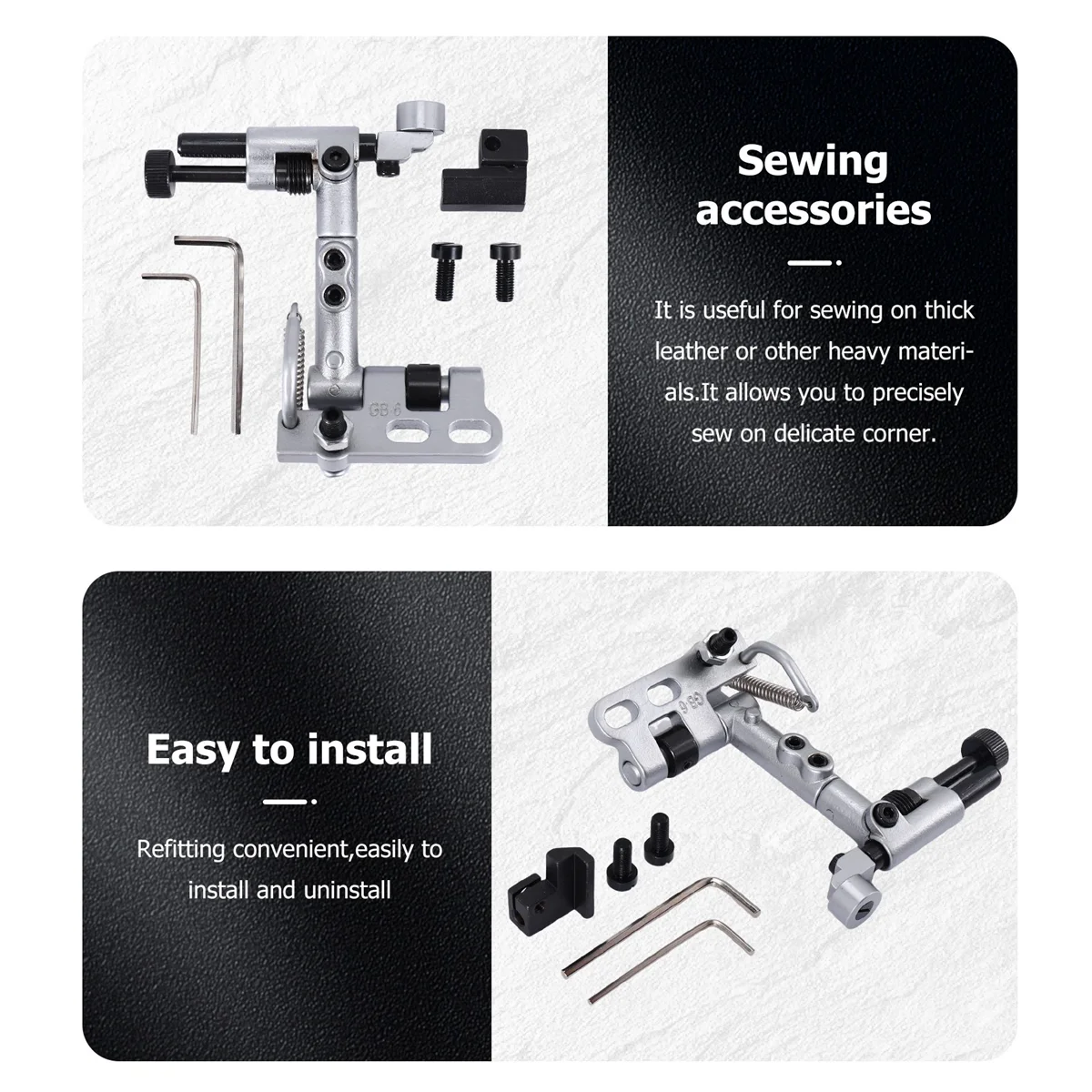 A013 Opgeschort Randgeleider voor Juki Lu-1508 Lu-1510 Industriële Naaimachine Gb-6 Accessoires Onderdelen