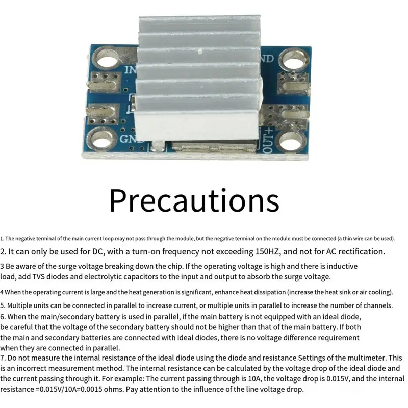 B67C 70A High-Current Module DC 4-90V Wide Voltage Input Solar Anti-Backflow Protection Board For Drone RC BEC System
