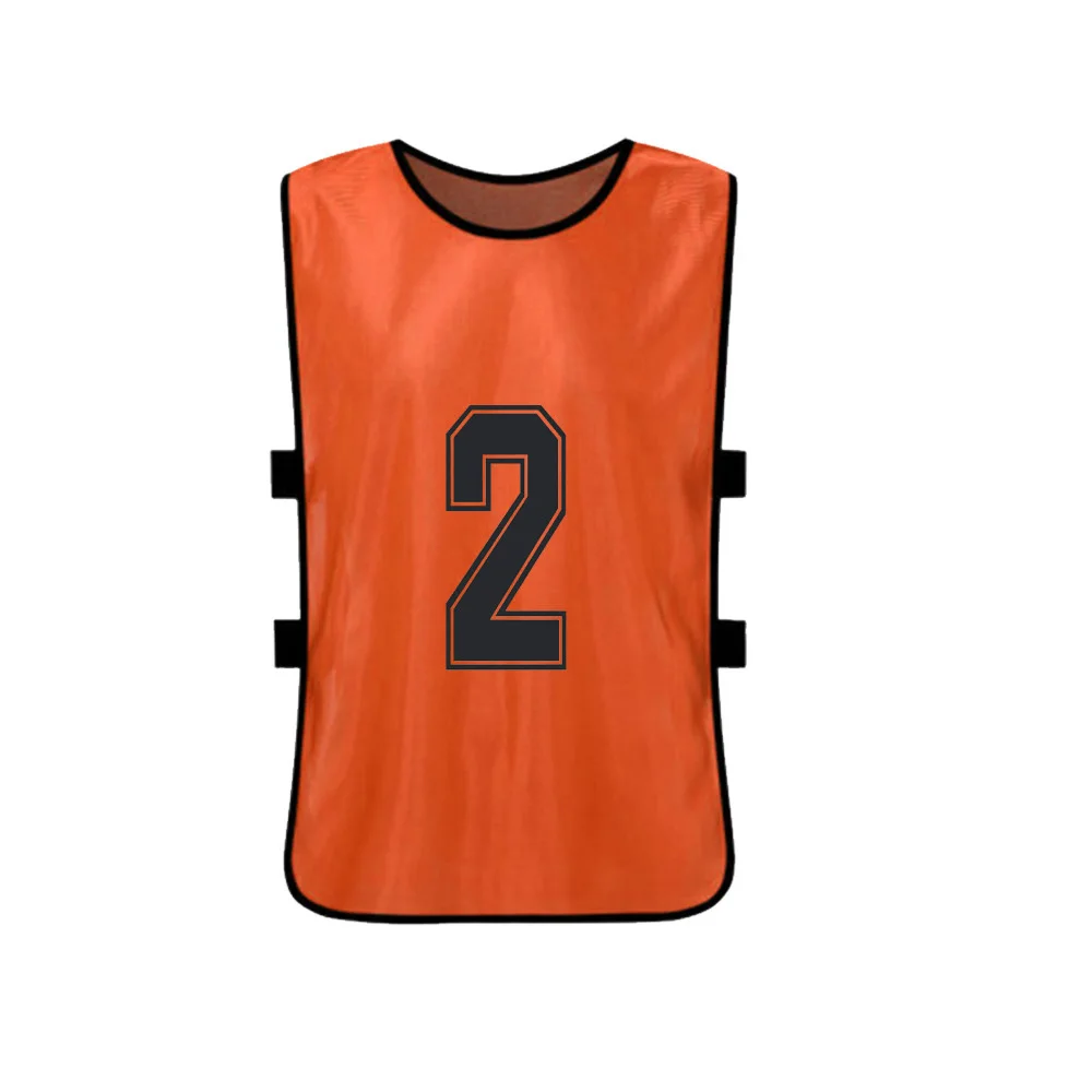 12 PCS Kid\'s Football Pinnies 2 Colors Quick Drying Soccer Jerseys Youth Sports Scrimmage Basketball Team Training Sports Vest