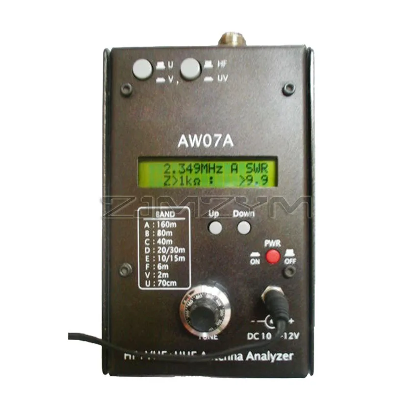 AW07A 1.5-490MHZ Antenna Analyzer HF+UV Spectrum Analyzers HF/VHF/UHF  Multiband SWR Antenna Meter Tester 160M Measure Tools