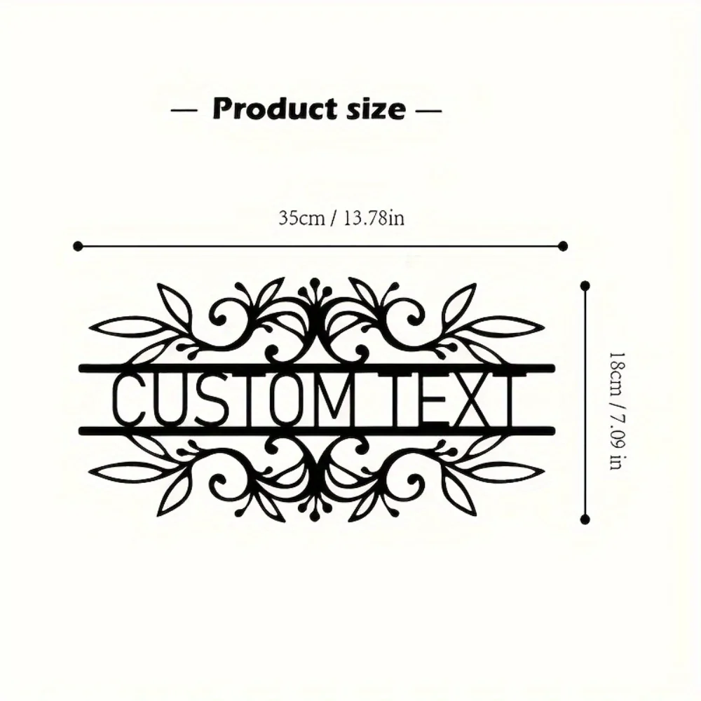 Unique Handmade Custom Metal Wall Art with Exquisite Personalized Lettering Address Waterproof Removable New Home Gift