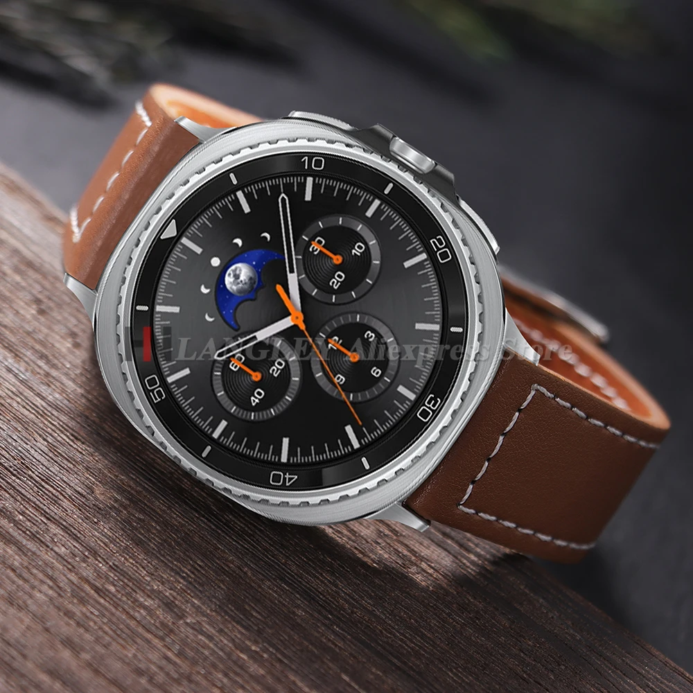 No Gaps Lederarmband für Samsung Galaxy Watch 8 Classic 46 mm Ersatzband für Galaxy Watch 8 44 mm 40 mm Armbänder Zubehör