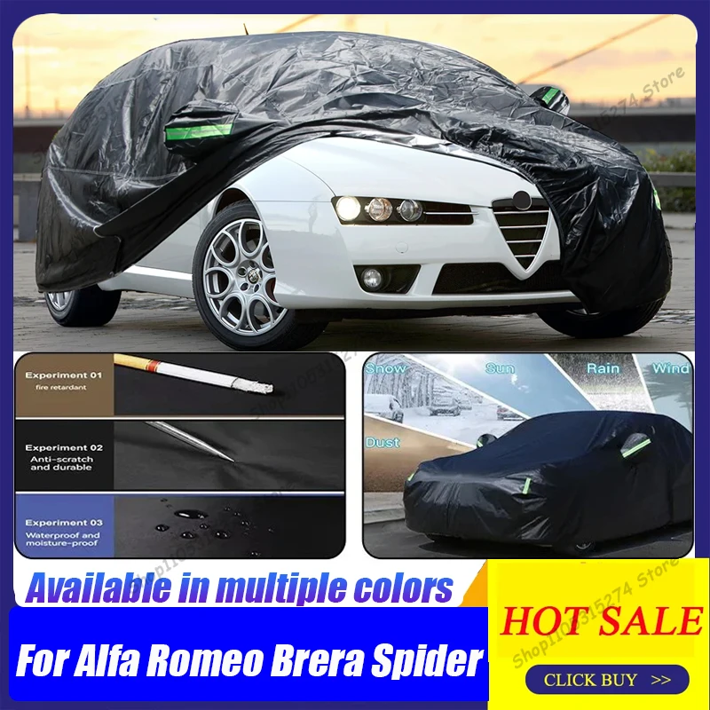 

Waterproof Full Car Covers Outdoor Sun Protection Cover for Car Reflector Dust Rain Snow Protective For Alfa Romeo Brera Spider