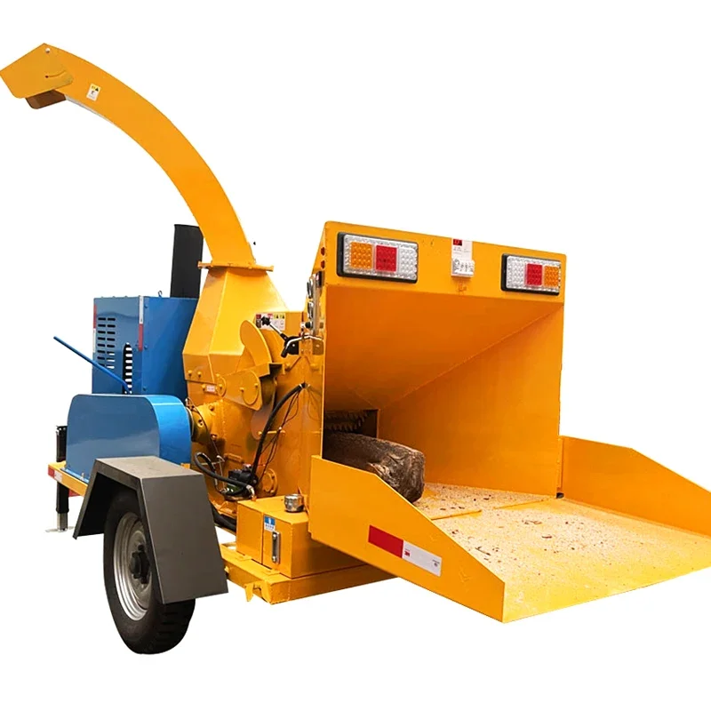 Multi function 100hp forestry machinery branch shredder wood chipper machine wood shredder 5 ton/h for tractor