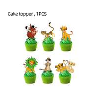 24pcs/lot Lion King Theme Cake Decorations Cake Topper Kids Girls Birthday Party Supplies Baby Shower Gift Cupcake Picks
