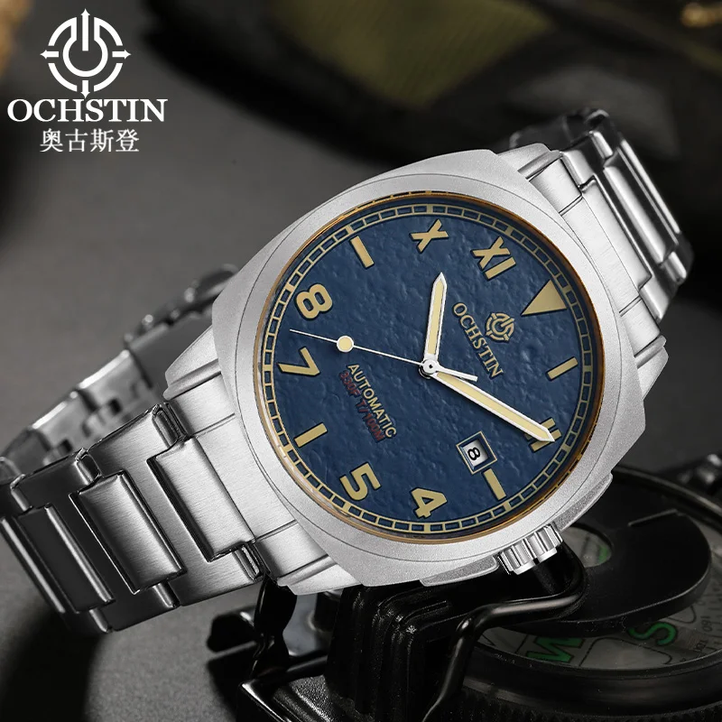 OCHSTIN Man Glory Gradient Series Waterproof Watches Men's Stainless Steel Watch Band Automatic Machinery Gentleman Clock