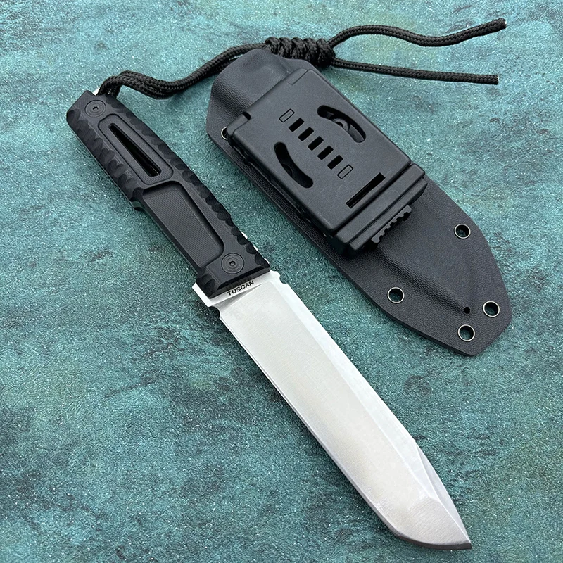 High hardness extreme value ratio TUSCAN Outdoor Knife Camping Wilderness Survival Knife G10 handle K sheath