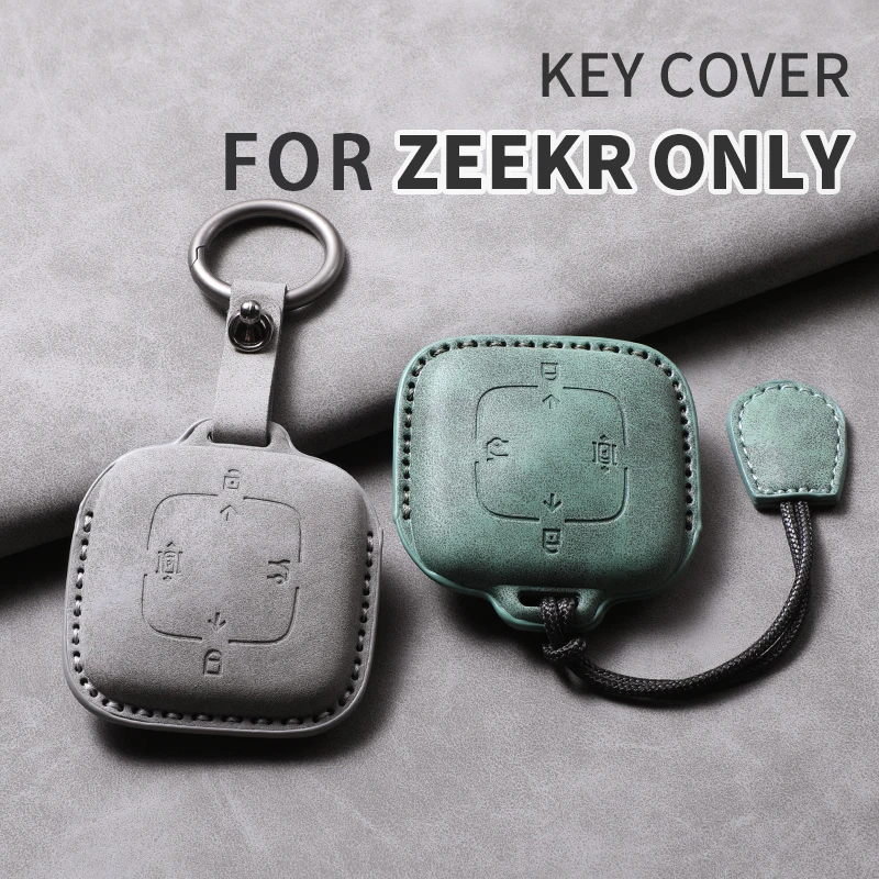 Car Key Case Cover For Zeekr 001 X FR 007 GT 009 Leather Car Remote Key Case Anti-Scratch Protector Shell Decorative Accessories