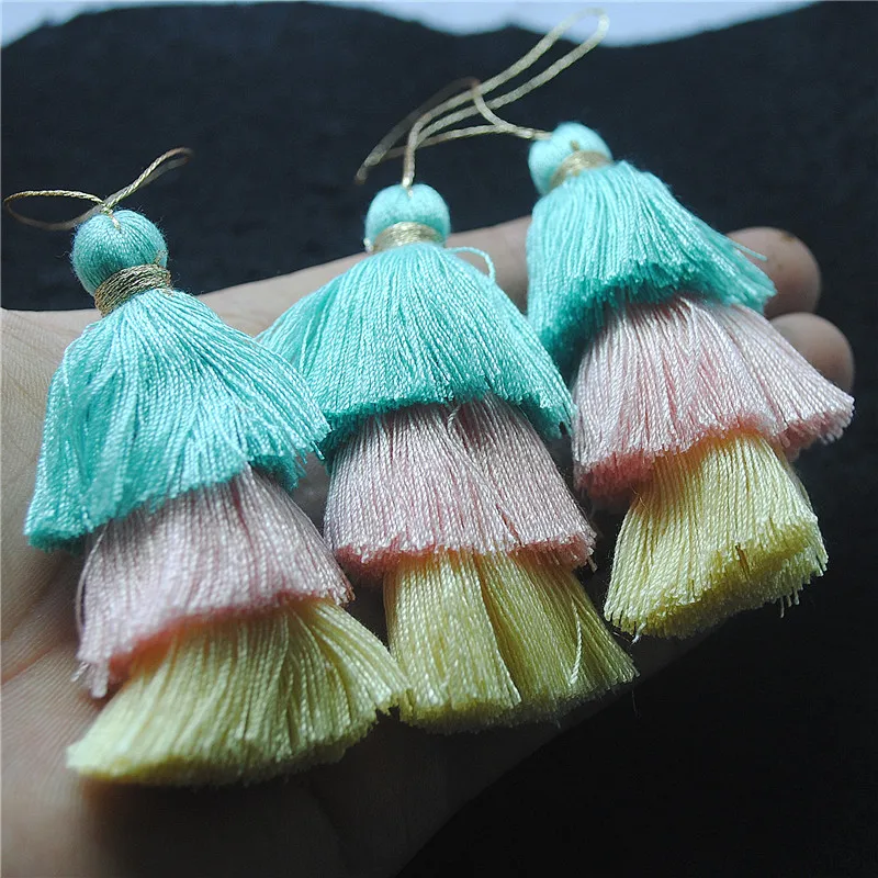 5PCS New Tassel Pendants Size 8CM Length Good For Women Jewelry Designs Polyester Material Good For Your Hot Quality