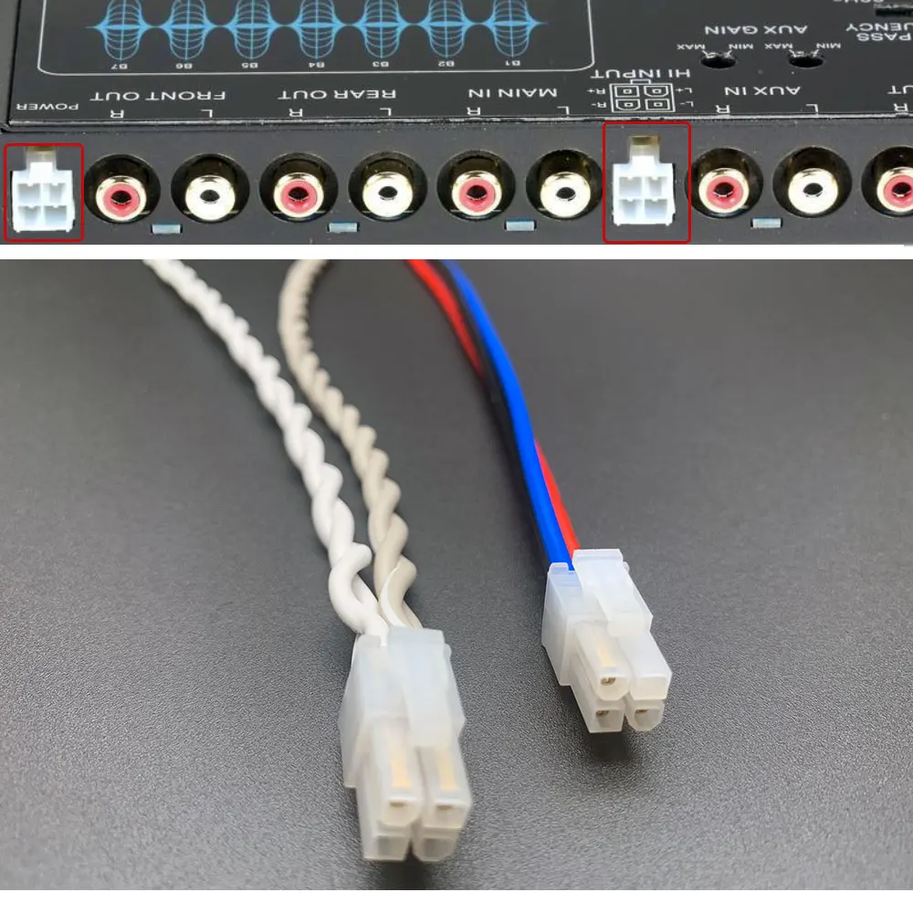 Cable de entrada de altavoz de 4 pines para amplificador de ecualizador gráfico de audio para automóvil, compatible con Clarion EQS755