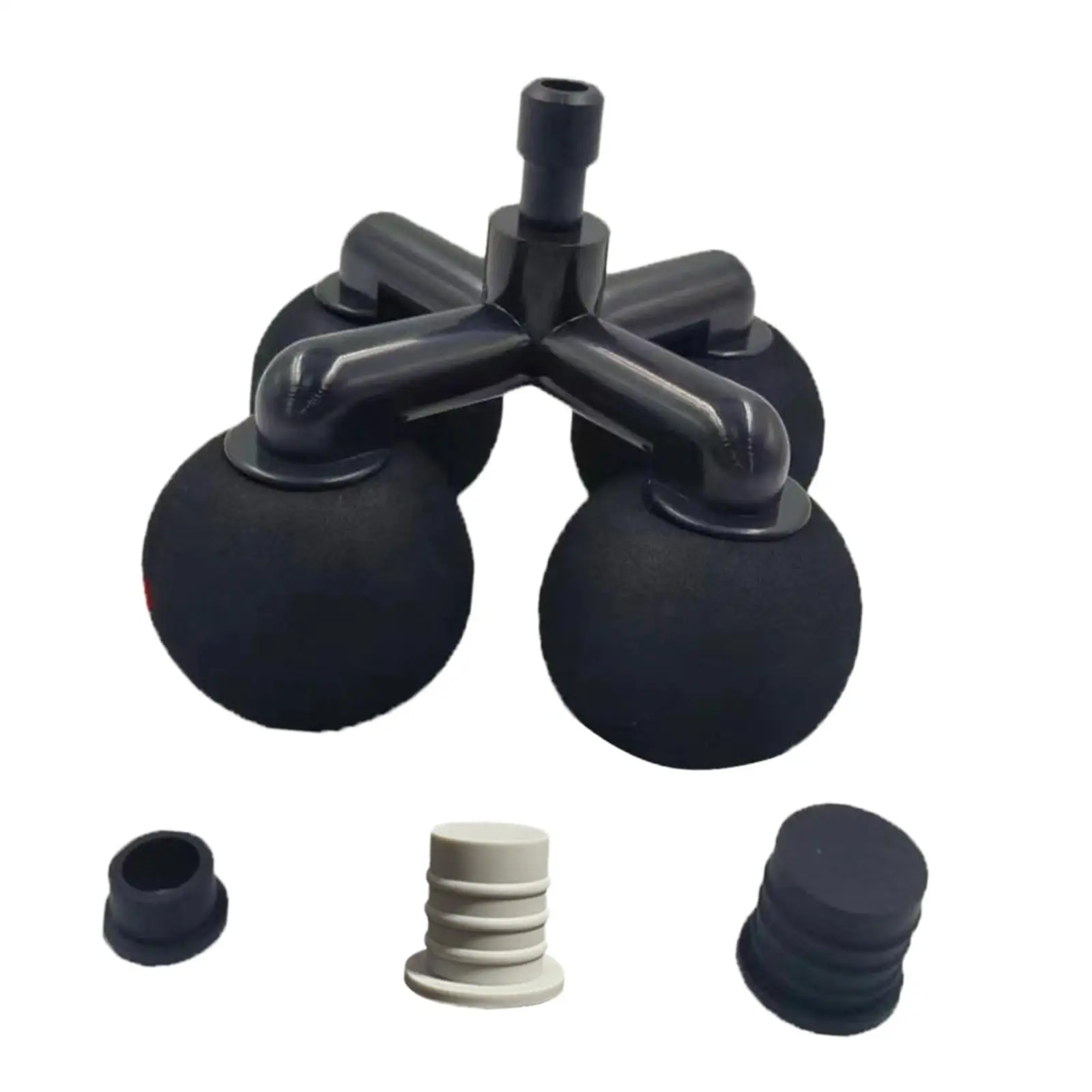 Massager Head with 4 Round Ball with 3 Sizes Silicone Adapters Massage Soft Head