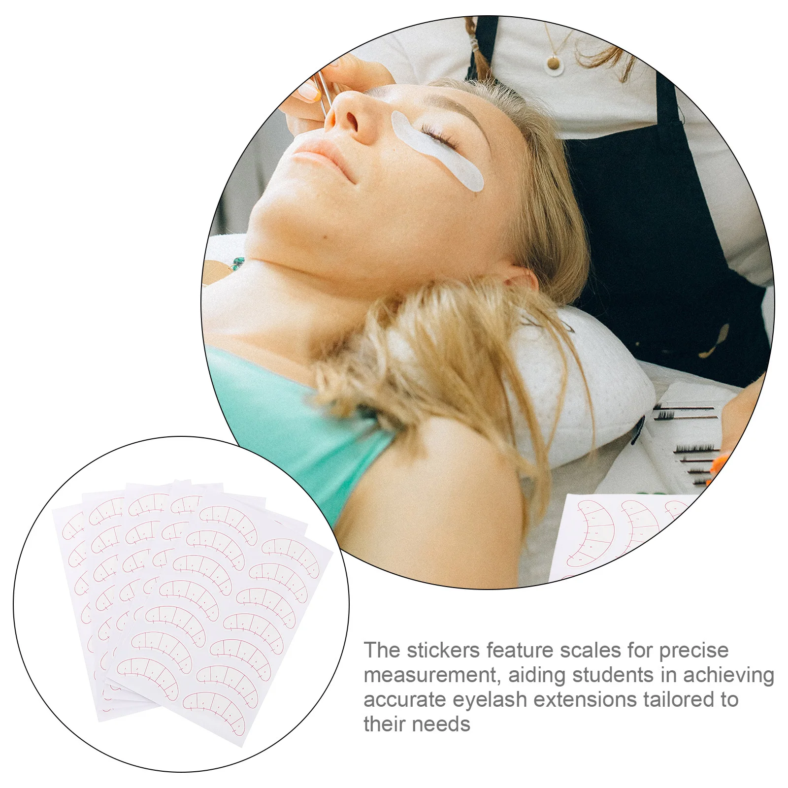 Tampons de positionnement d'isolation de cils, autocollants de beauté pour Extensions de cils sous les boucliers oculaires, outils de pratique auto-adhésifs