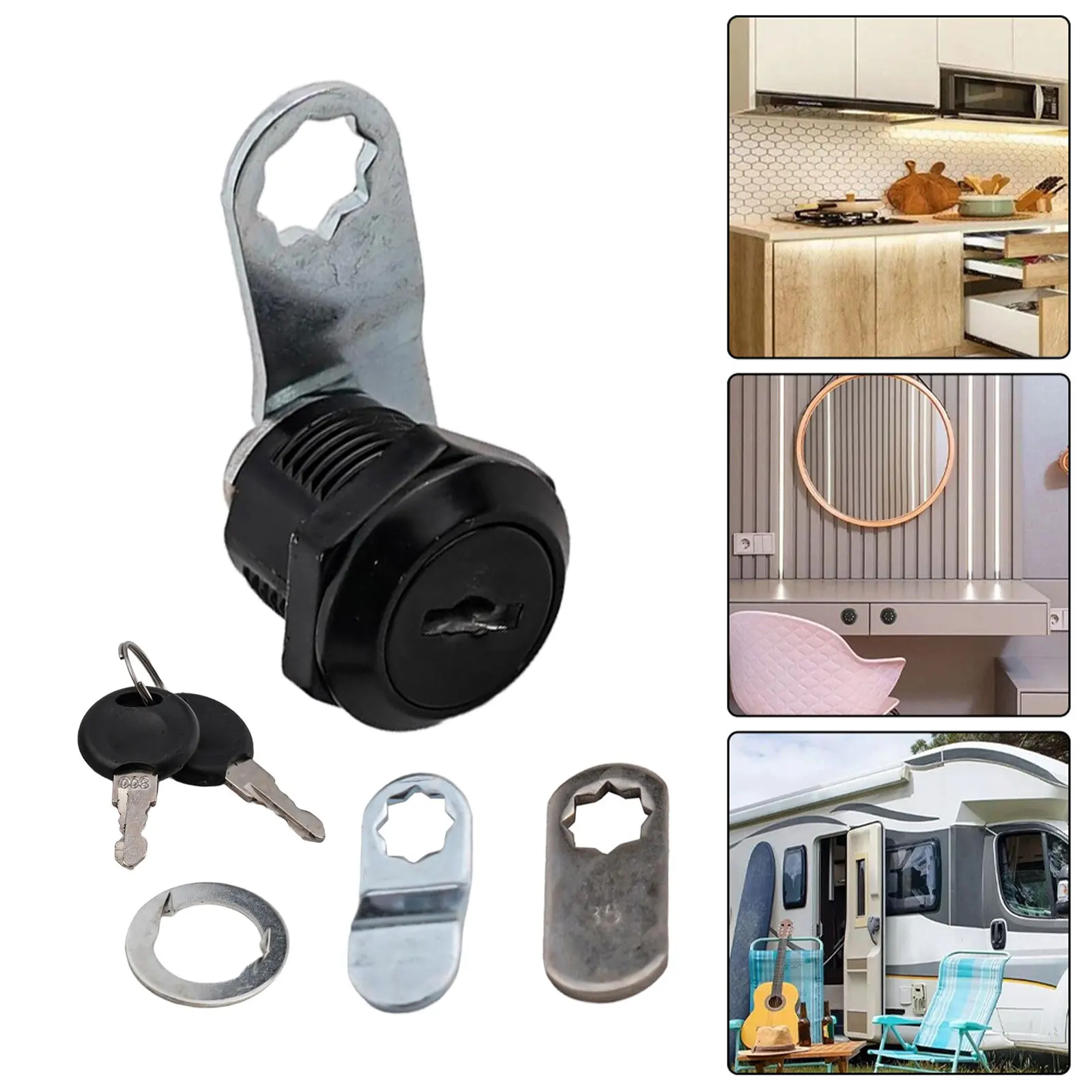 Home Office Security RV Storage Lock With Keys High Compatibility Long-lasting Security Complete Replacement Solution