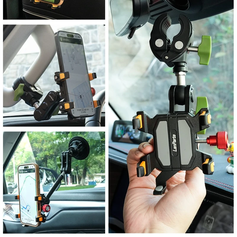 

Lanparte Car Phone stand with Crab Claws,Strong Vacuum Cup 360°Rotation Super Stable fit for phone 6.1-7.2 inch