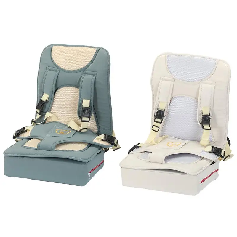 Kids Car Seat Cushion Kids Dining Booster Seat With Fixed Waist Belt Portable Dining Chair Booster Seat Sponge Padded