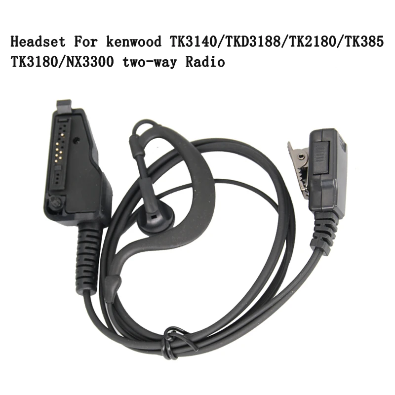 

G-Type Earhook Headset PTT Mic Earpiece for Kenwood TK280 NX200 NX210 NX300 TK2140 TK3140 TK3180 TKD3188 TK385 Two way Radio