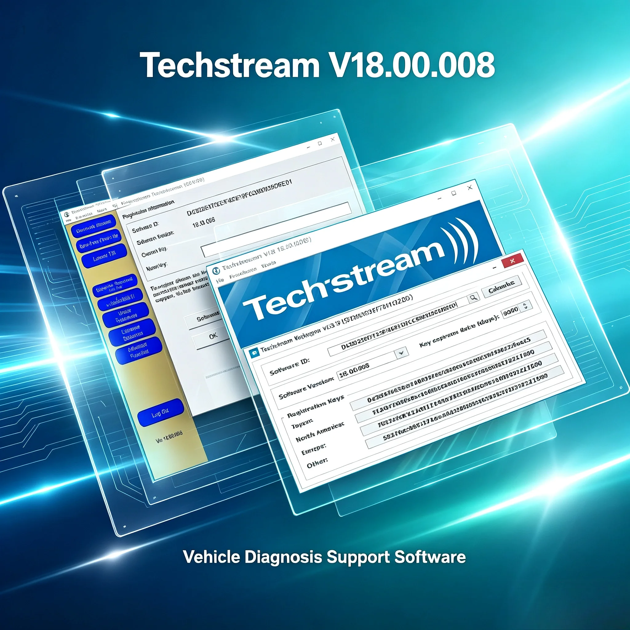 Newest Version FOR TOYOTA TIS Techstream 18.00.008 Software Link and Active Code Work with MINIVCI MINI VCI