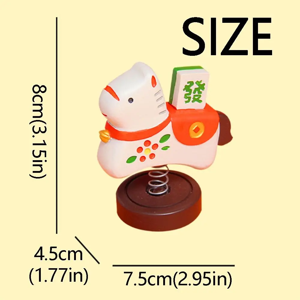 الكرتون زودياك الحصان الحلي يدويا هزاز زودياك الحصان الديكور DIY بها بنفسك الحرفية مع الربيع الراتنج الكرتون تمثال الحصان #6