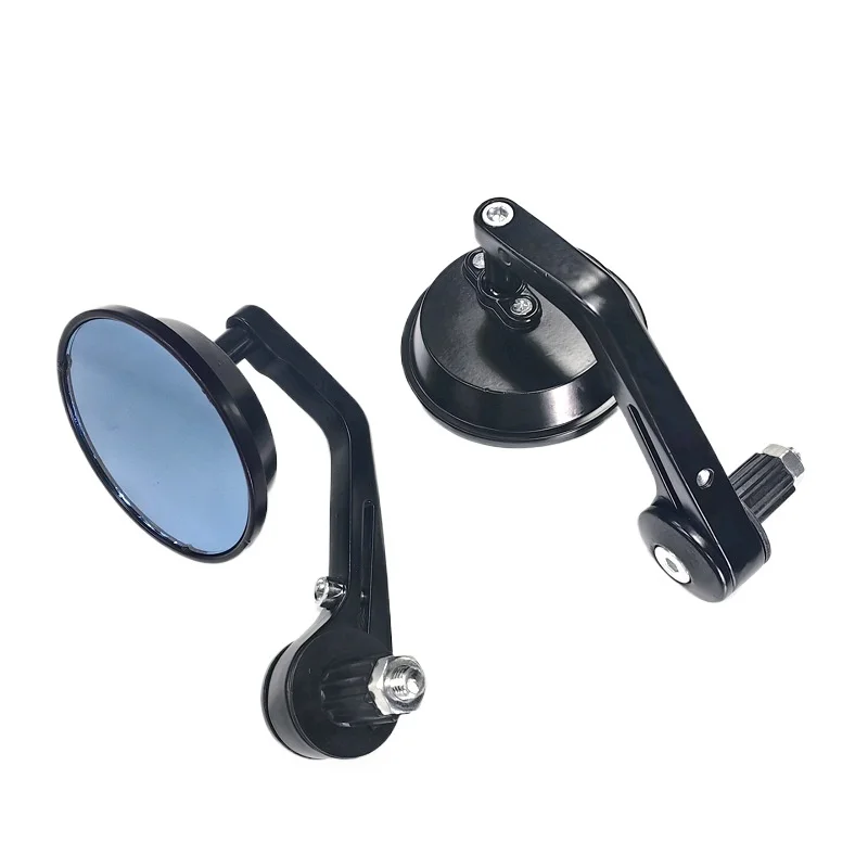 7/8 Inch 22mm Universal Motorcycle Rearview Mirror Circular Modification Mirror for Scooters And Motorbikes Wide Angle Backup Mirror