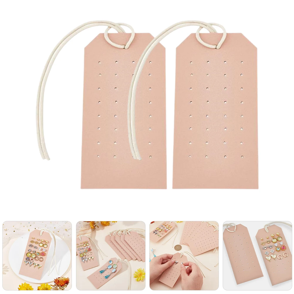 

2pcs Double sided PU Earring Earrings Holder Display St Splashproof Easy Clean Travel Hanging Storage ganizer